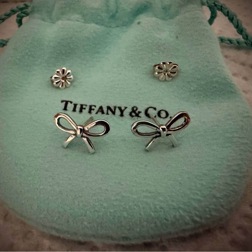 Tiffany & Co. Silver Bow Earrings